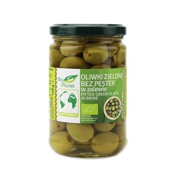Oliwki Zielone Bez Pestek w Zalewie 280 g Bio Planet